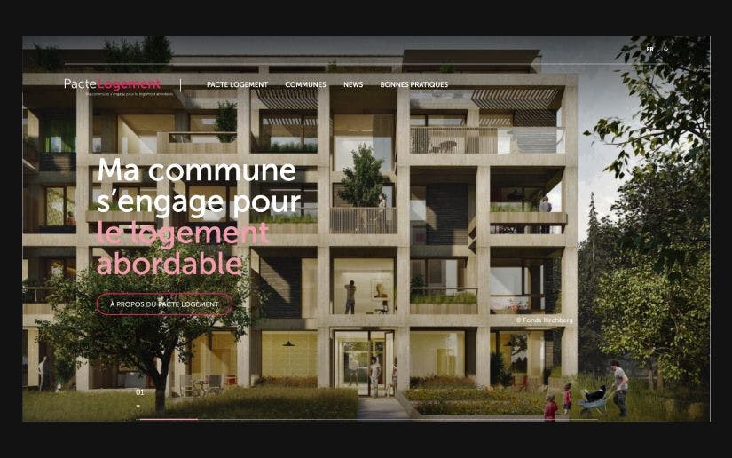 Pacte Logement website