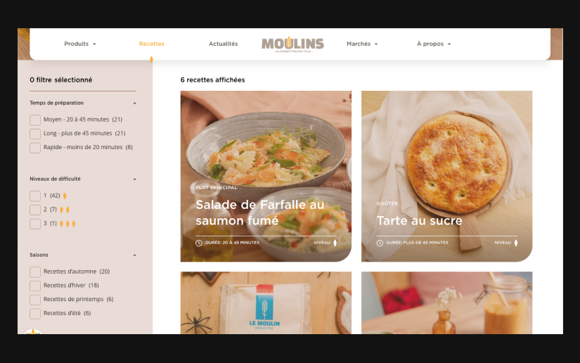 Moulins website