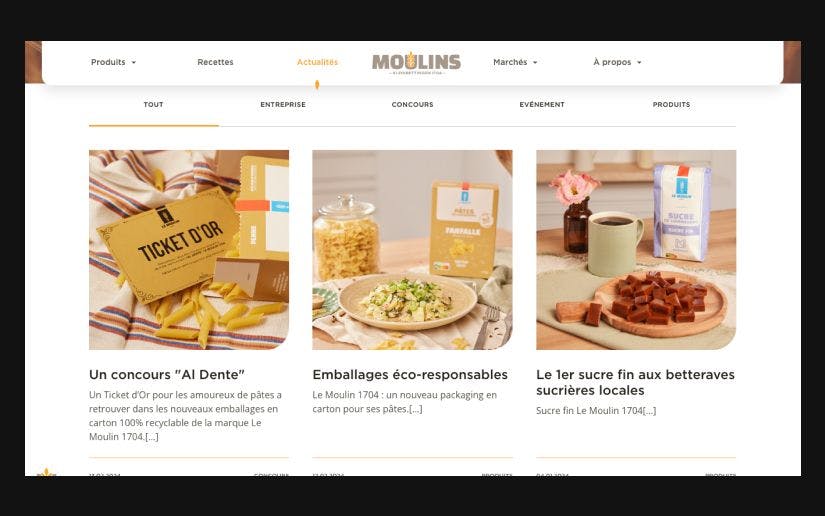 Moulins website