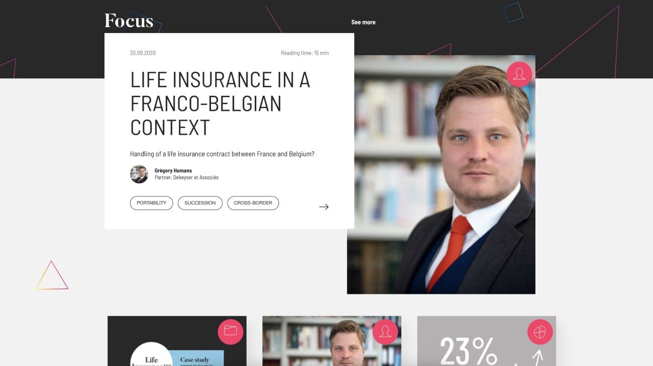 Baloise Life Insurance 360 website