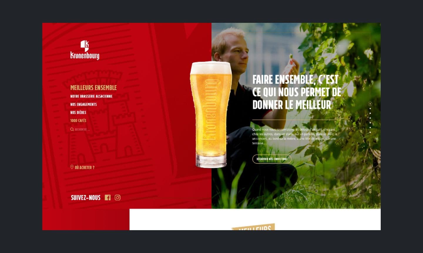 Kronenbourg website homepage