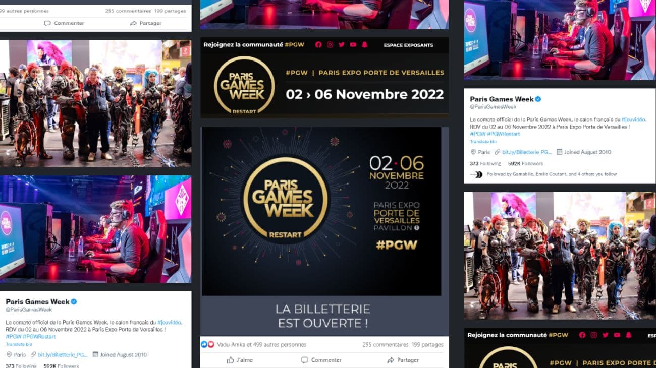 Paris Games Week social media